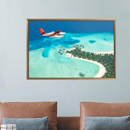 Blue Sea Landscape Tropical Island Canvas Print