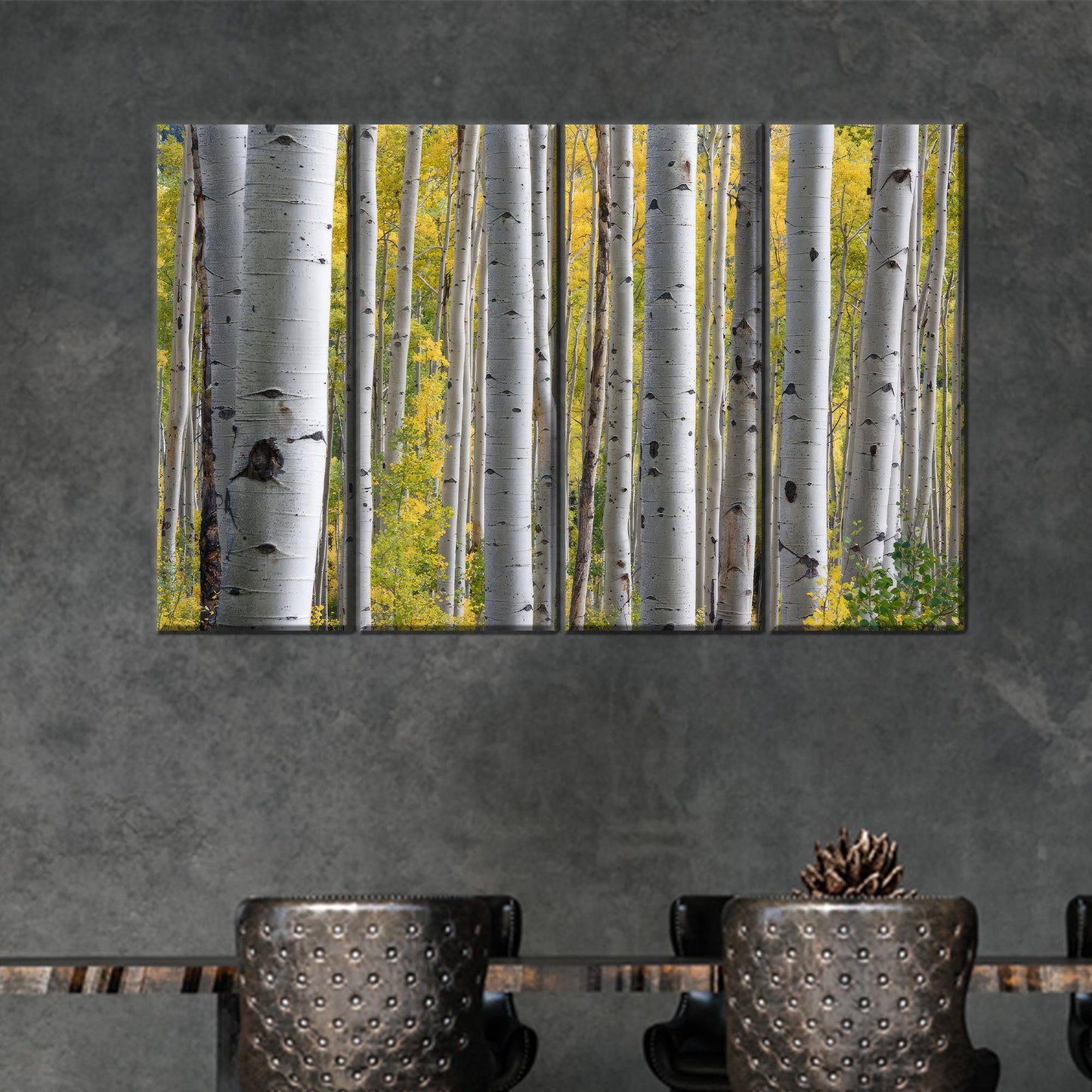 Birch Grove Forest Tree Landscape Canvas Print