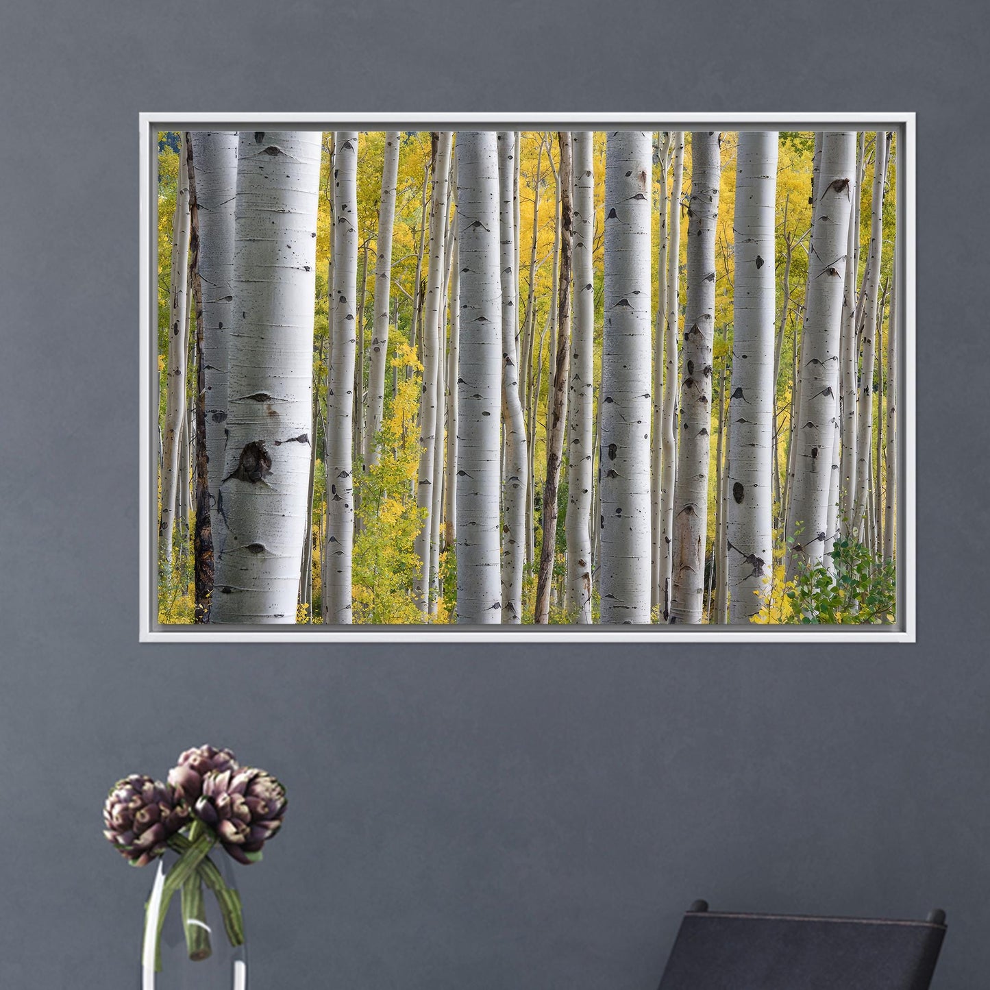 Birch Grove Forest Tree Landscape Canvas Print