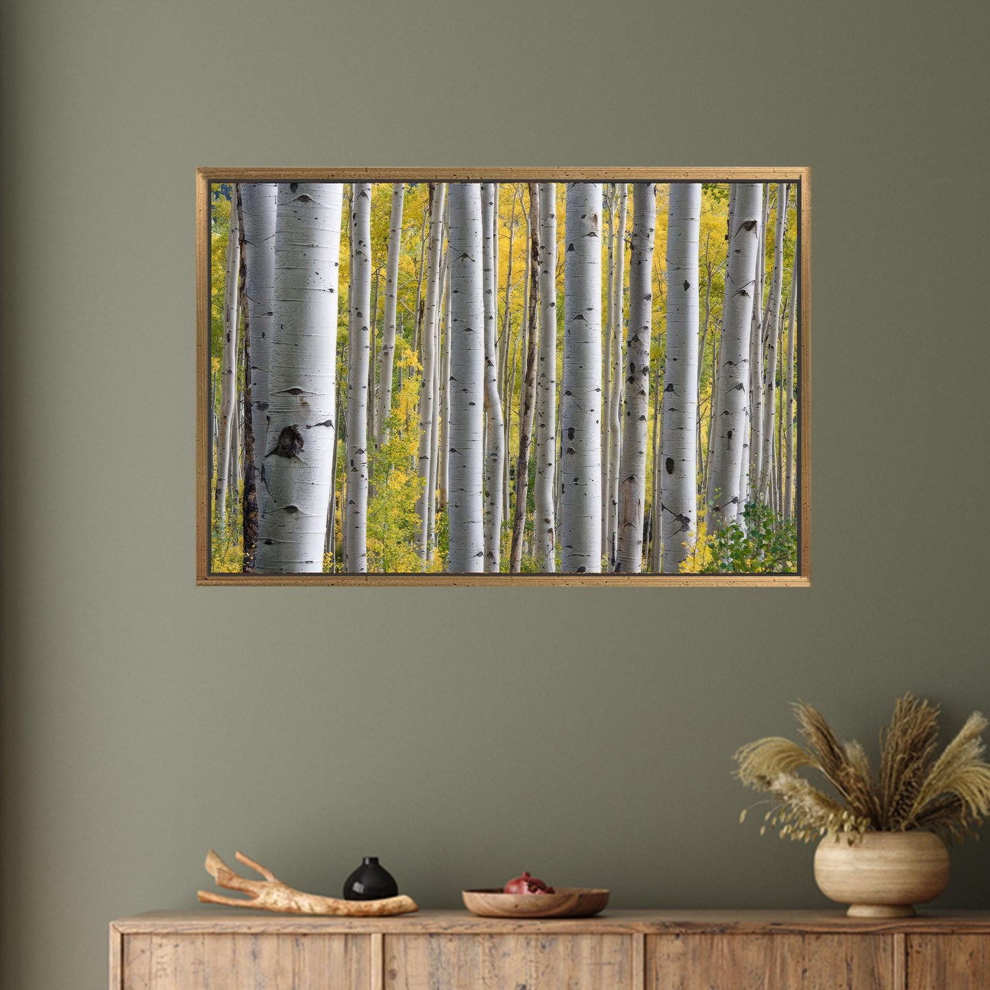 Birch Grove Forest Tree Landscape Canvas Print