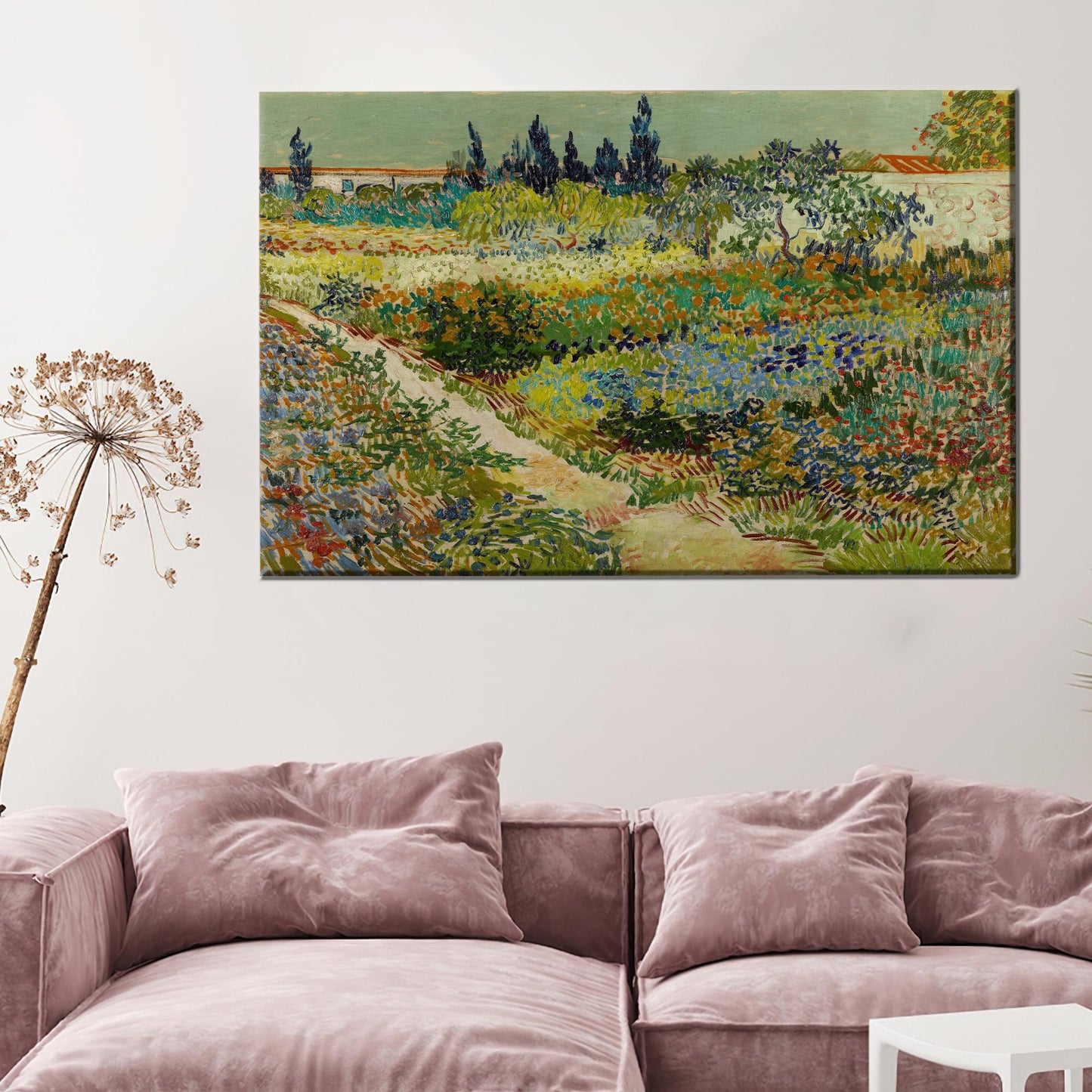 Vibrant Green Floral Colorful Baby Canvas Print