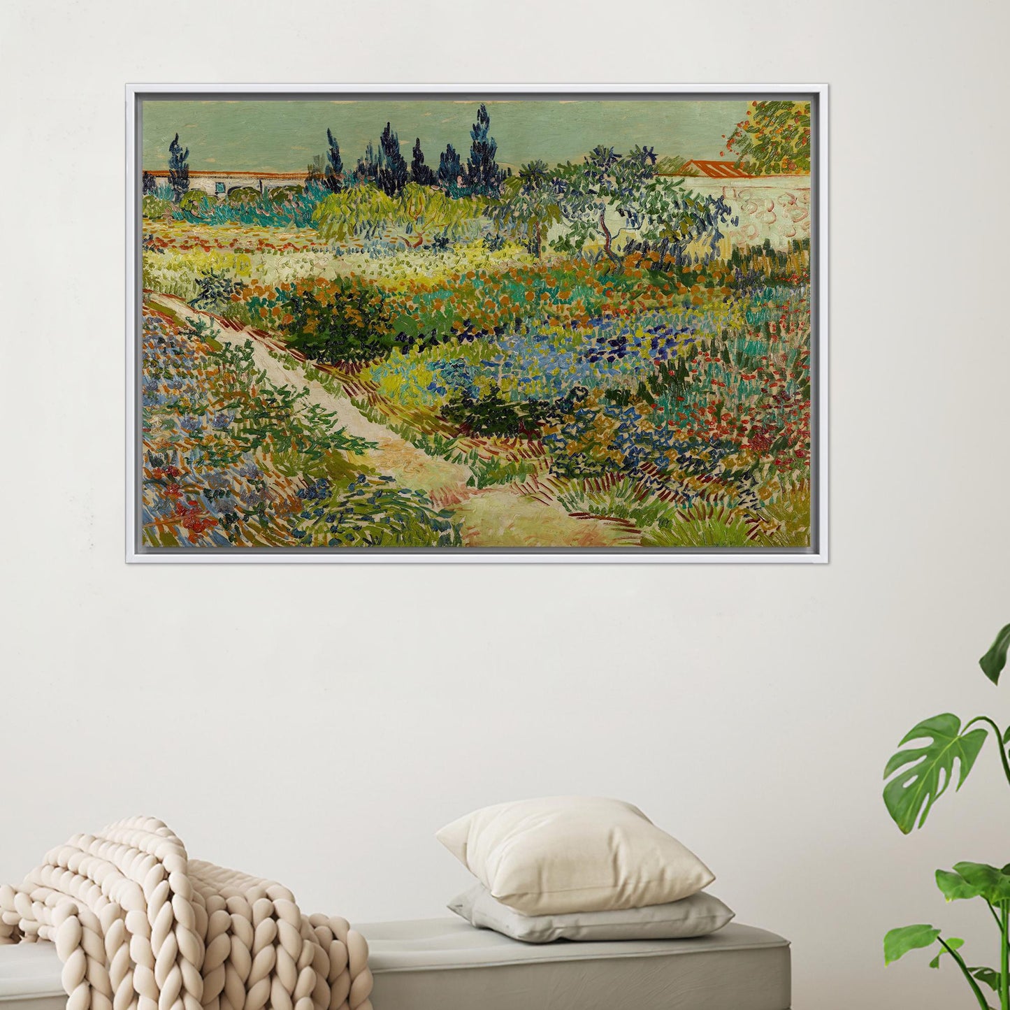 Vibrant Green Floral Colorful Baby Canvas Print
