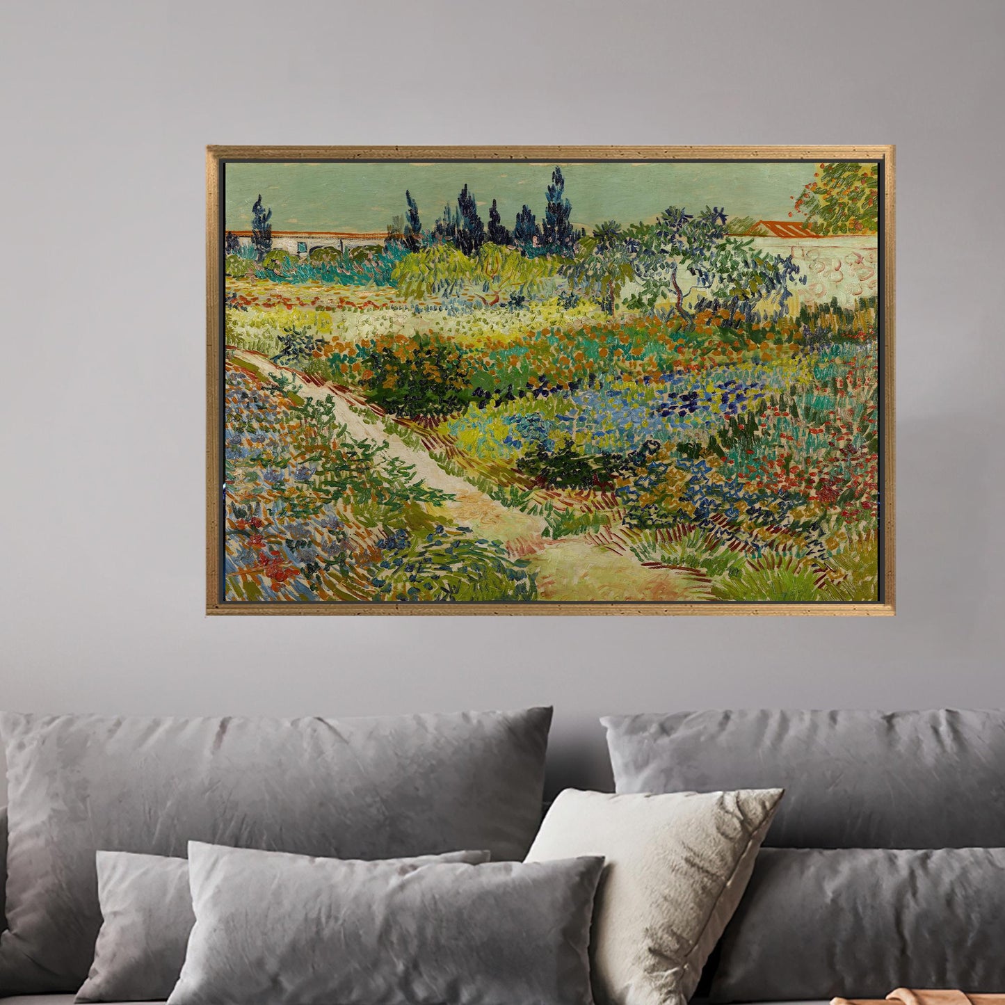 Vibrant Green Floral Colorful Baby Canvas Print