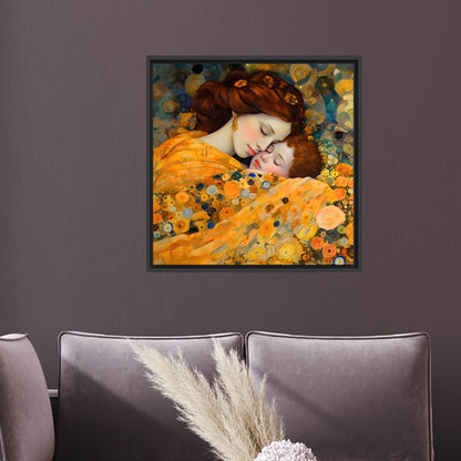 Gustav Klimt Mother and Child Canvas Print