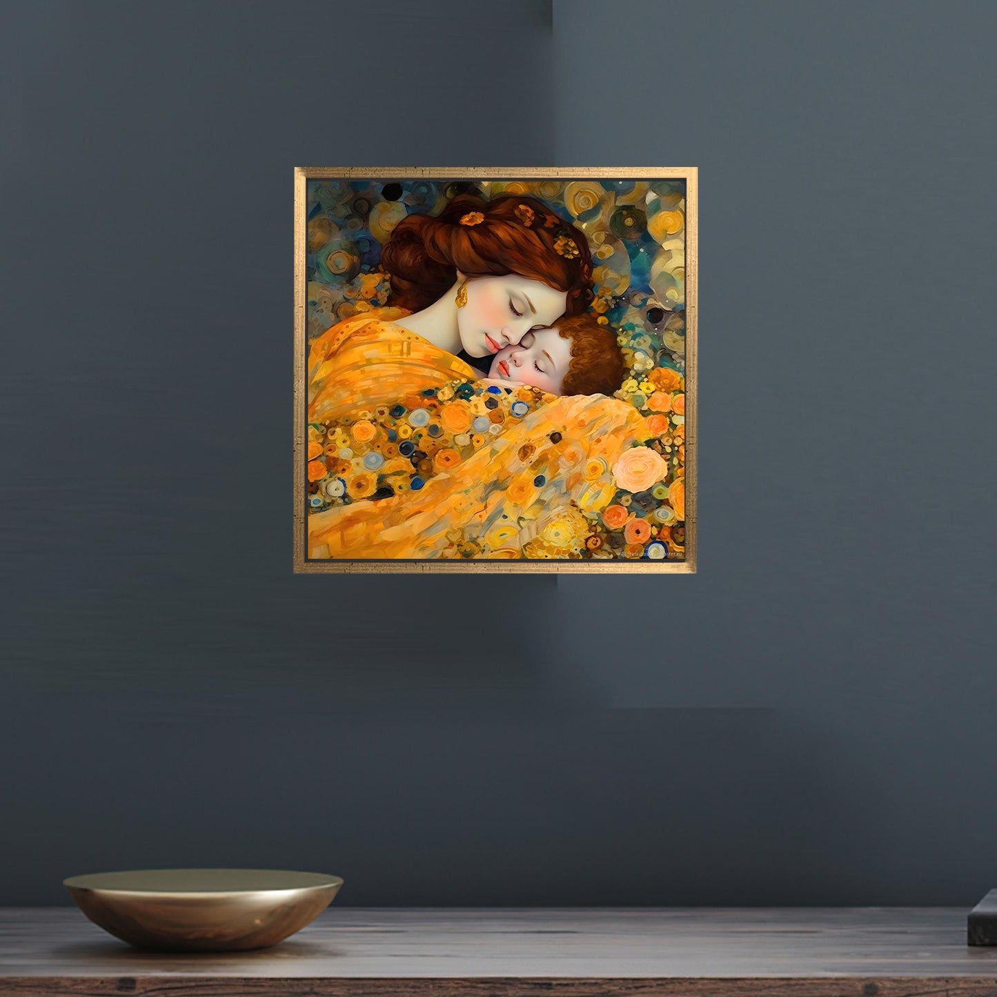 Gustav Klimt Mother and Child Canvas Print
