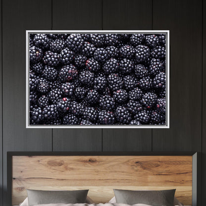 Modern Berry Wall Decor, Blackberry Art Printed Canvas, Room Decor Canvas Art, Personalized Gifts
