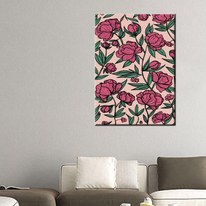 Floral Rose Bohemian Canvas Print