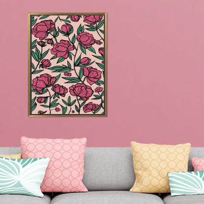 Floral Rose Bohemian Canvas Print