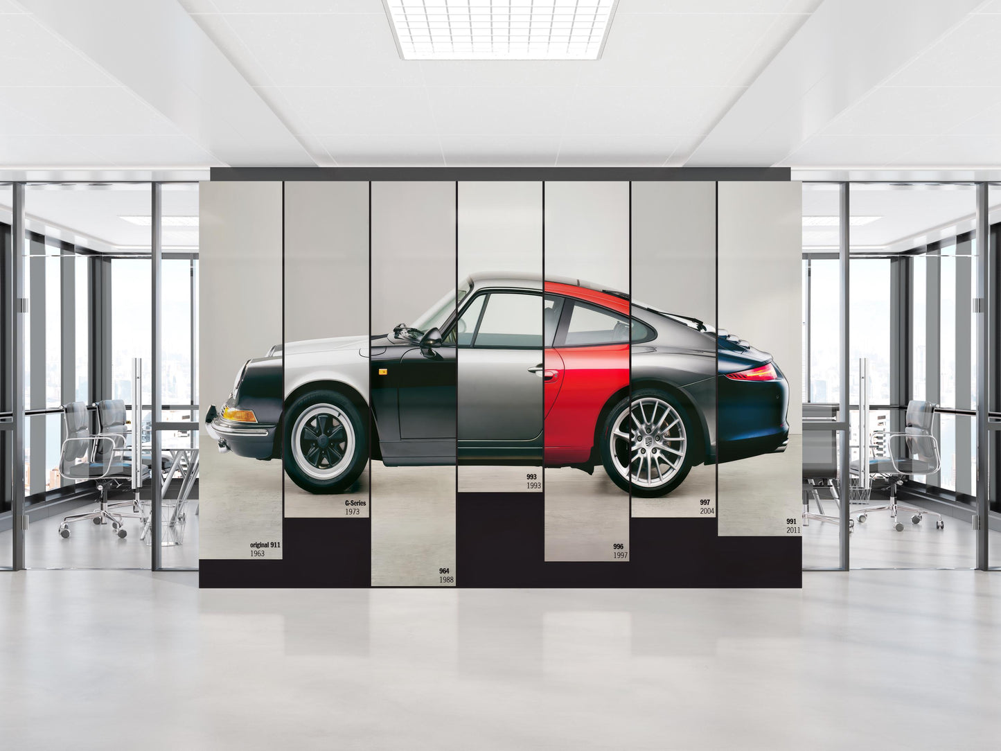 Porsche Evolution Wallpaper: Classic to Modern 911 Car Design for Garage, Office, or Man Cave