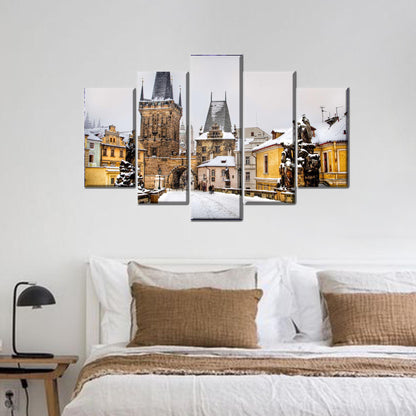 Prague Bridge Printed Canvas Wall Art - Landscape Decor for Personalized Gifts