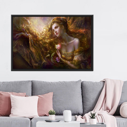Modern 3D Canvas Print: Luxury Mermaid Art Decor, Beautiful Woman Poster, Personalized Baby Gift