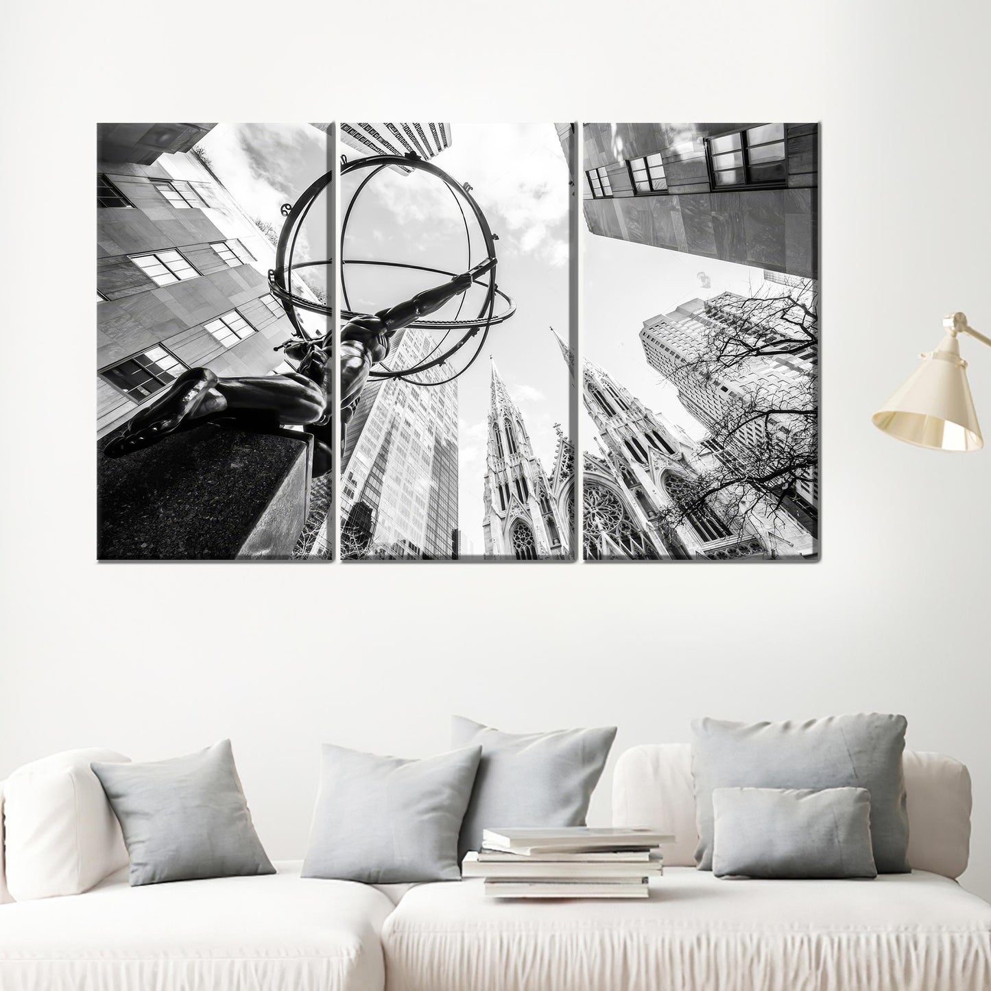 New York Atlas Statue Canvas Print