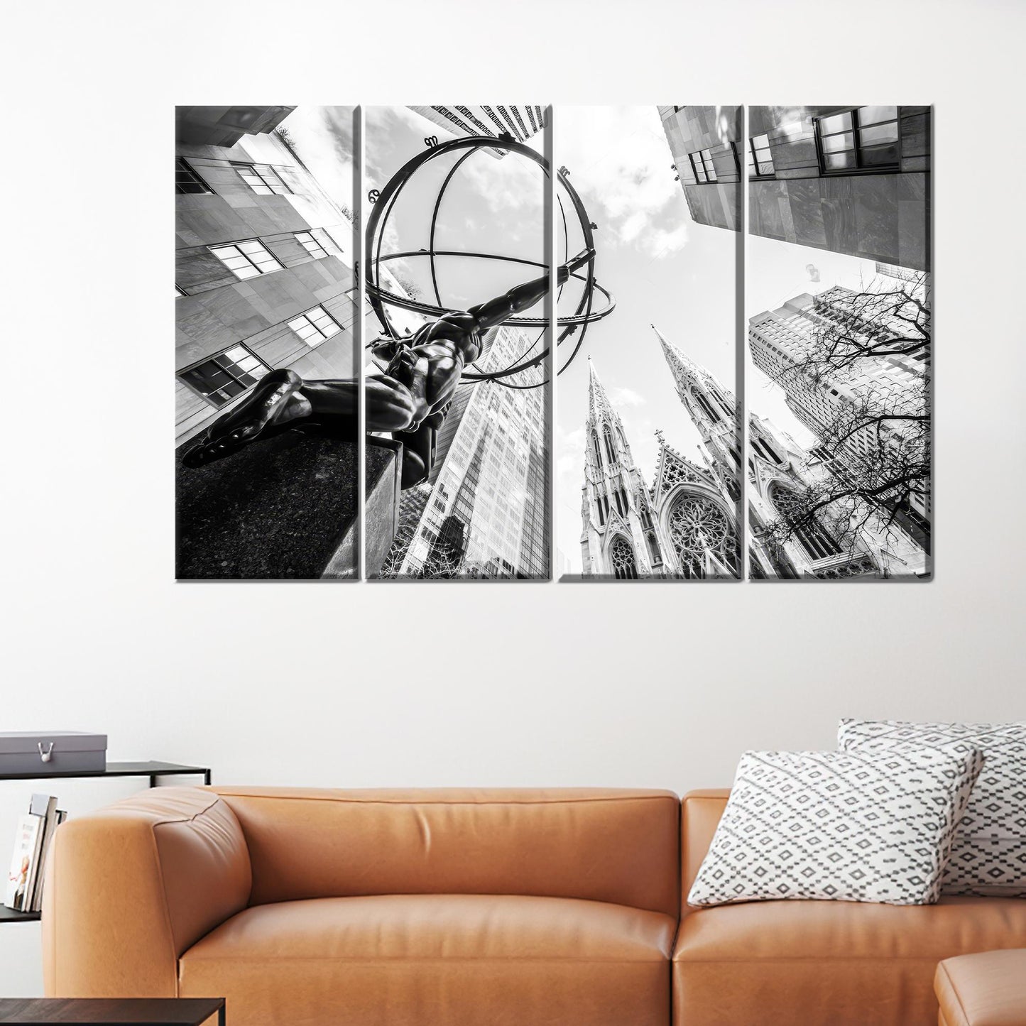 New York Atlas Statue Canvas Print