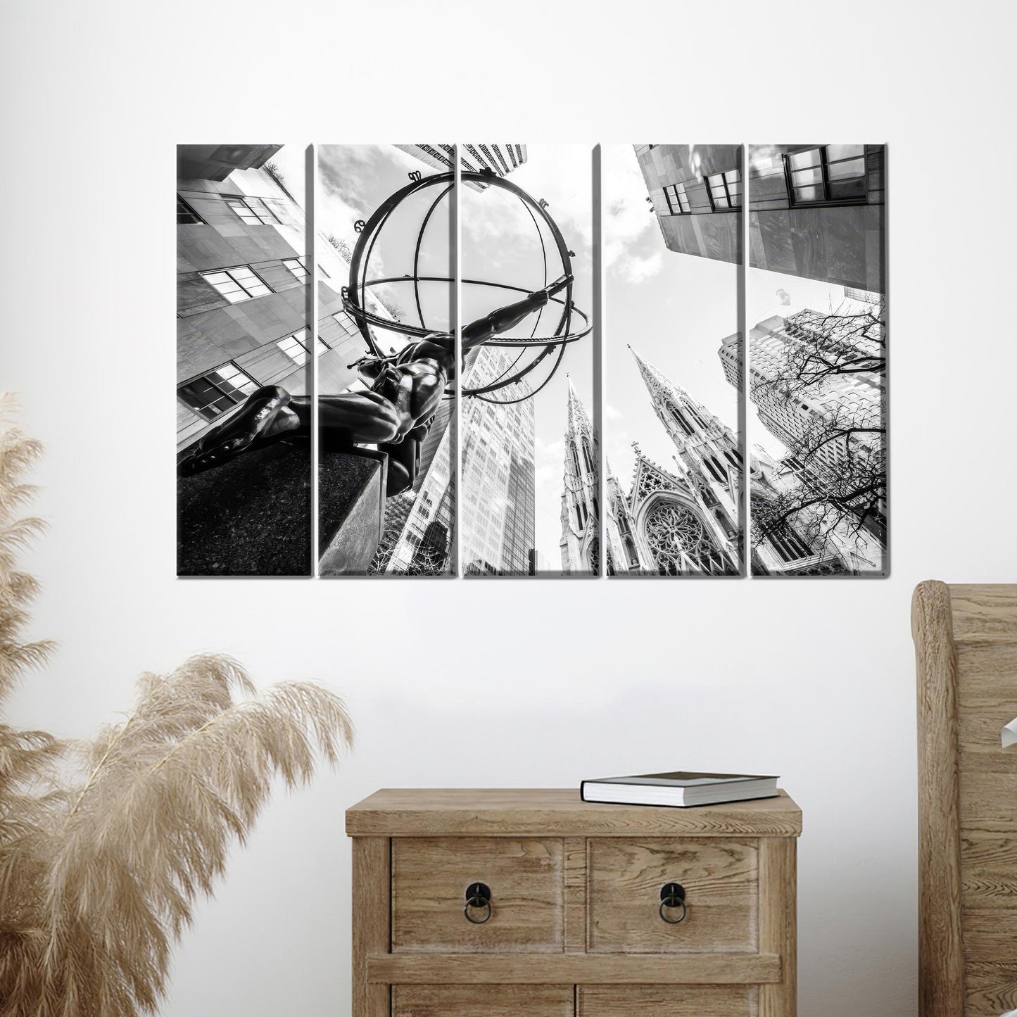 New York Atlas Statue Canvas Print