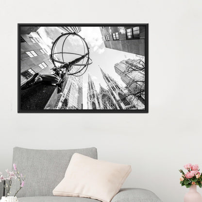New York Atlas Statue Canvas Print