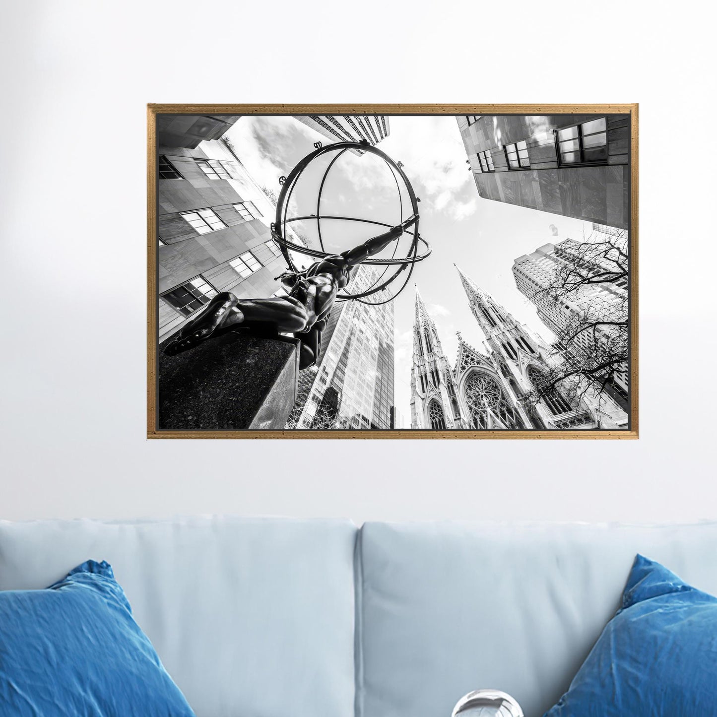 New York Atlas Statue Canvas Print