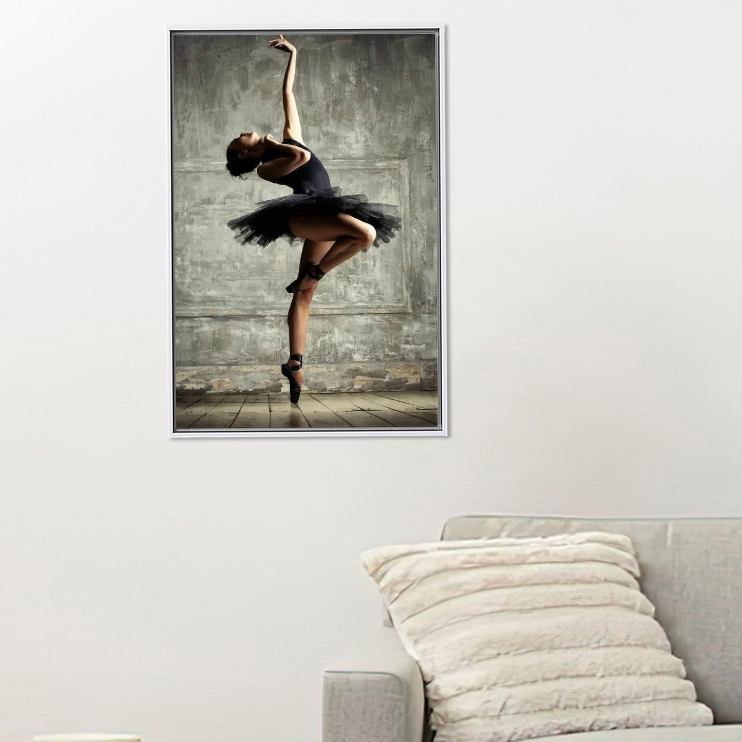 Modern Ballerina Canvas Print for Girl Room Wall Art, Personalized Gift for Dad, Woman Artwork