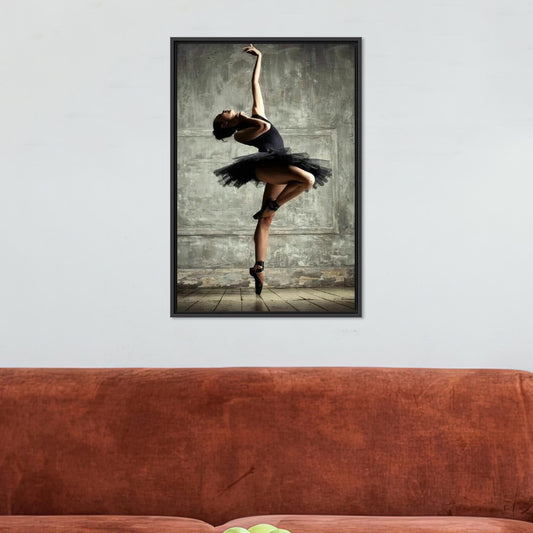 Modern Ballerina Canvas Print for Girl Room Wall Art, Personalized Gift for Dad, Woman Artwork