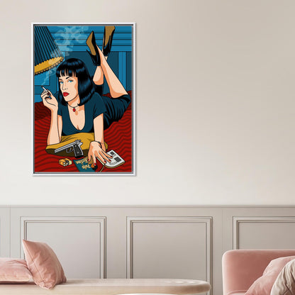 Comic Style Woman Canvas Print