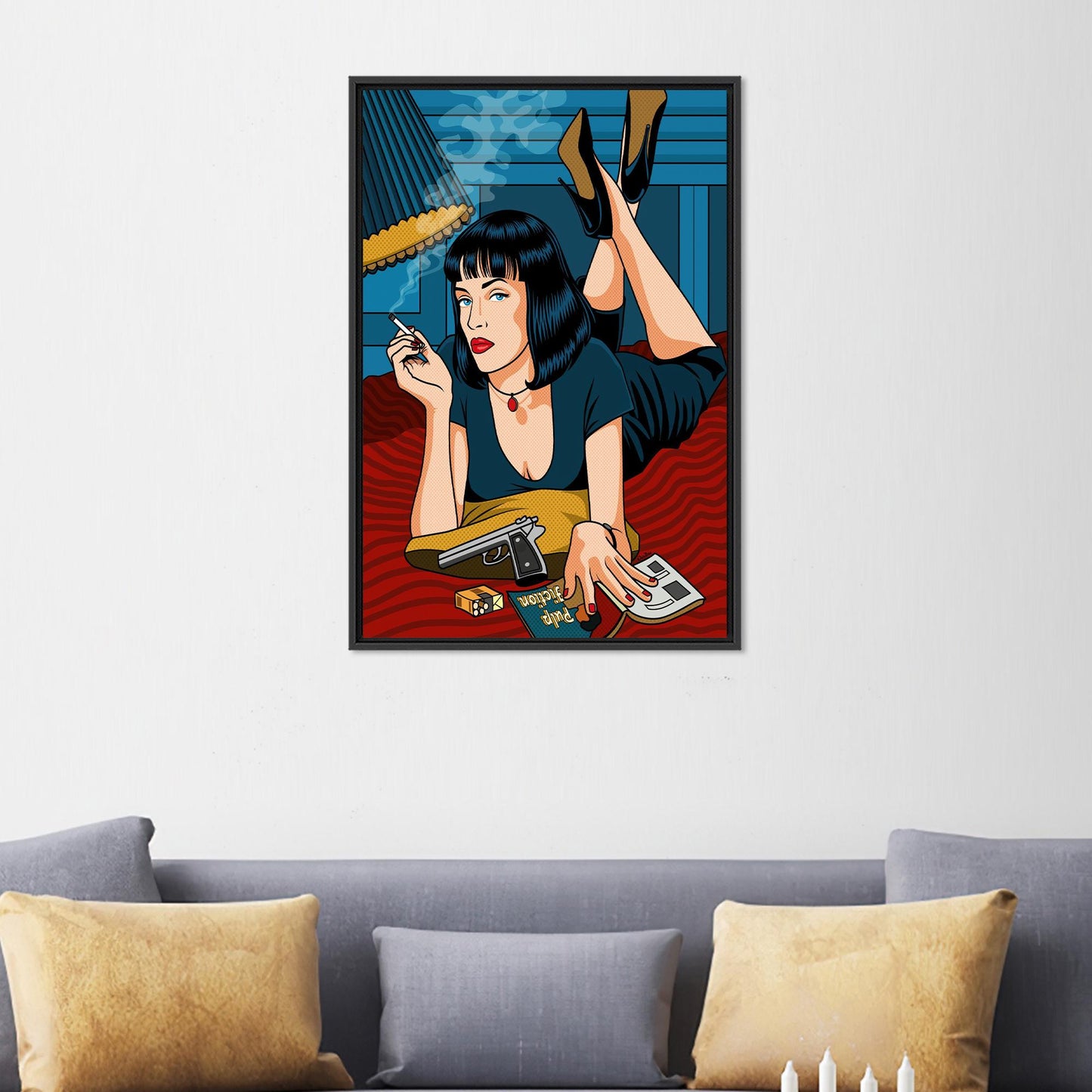 Comic Style Woman Canvas Print