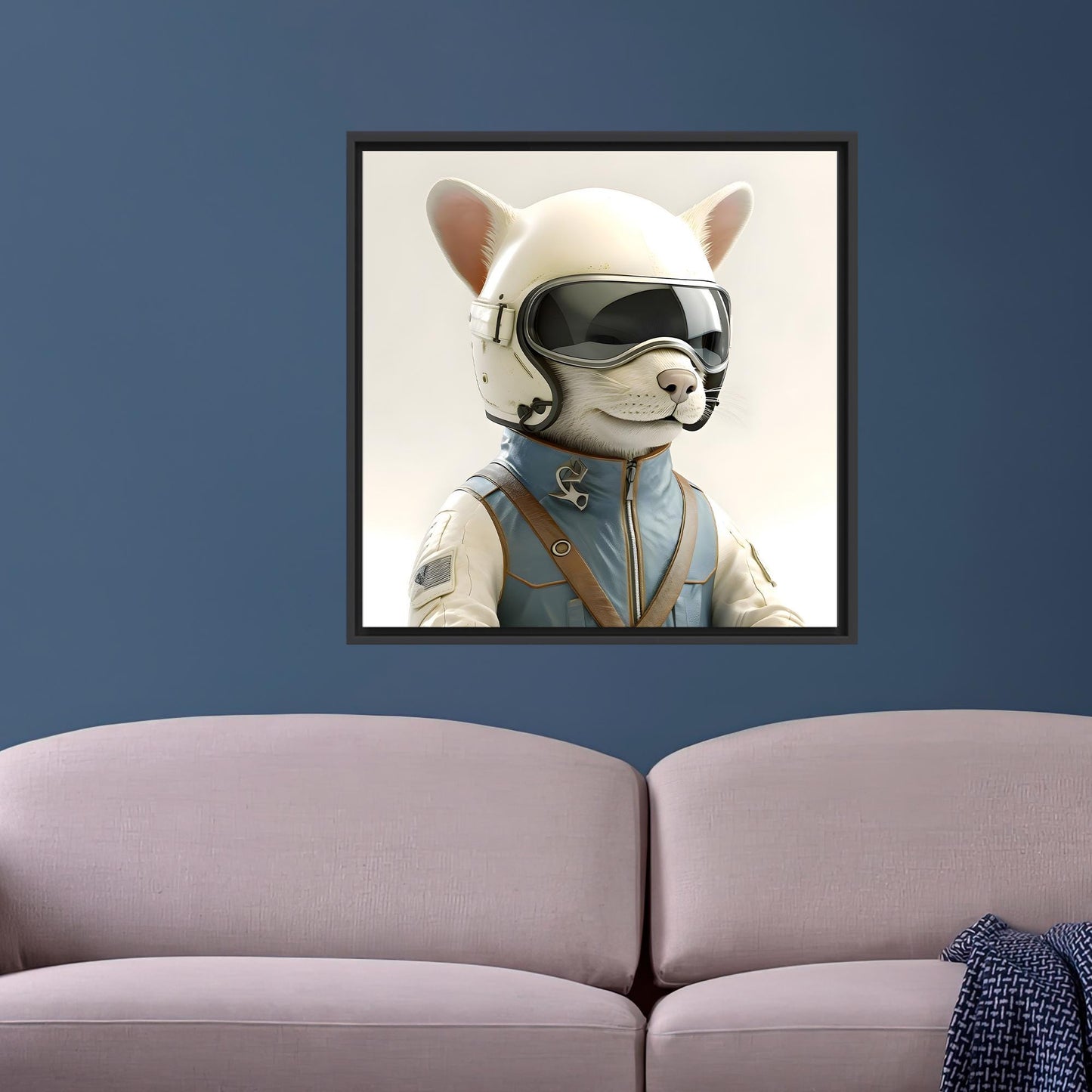 Lovely Cat 3D Abstract Canvas Print