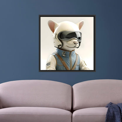 Lovely Cat 3D Abstract Canvas Print