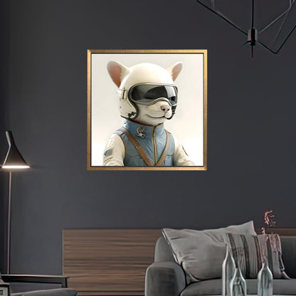 Lovely Cat 3D Abstract Canvas Print