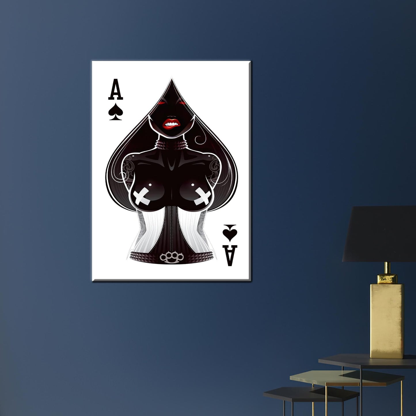 Ace Hearts Woman Canvas Print