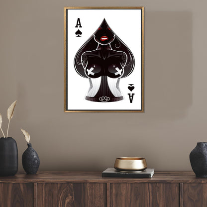Ace Hearts Woman Canvas Print