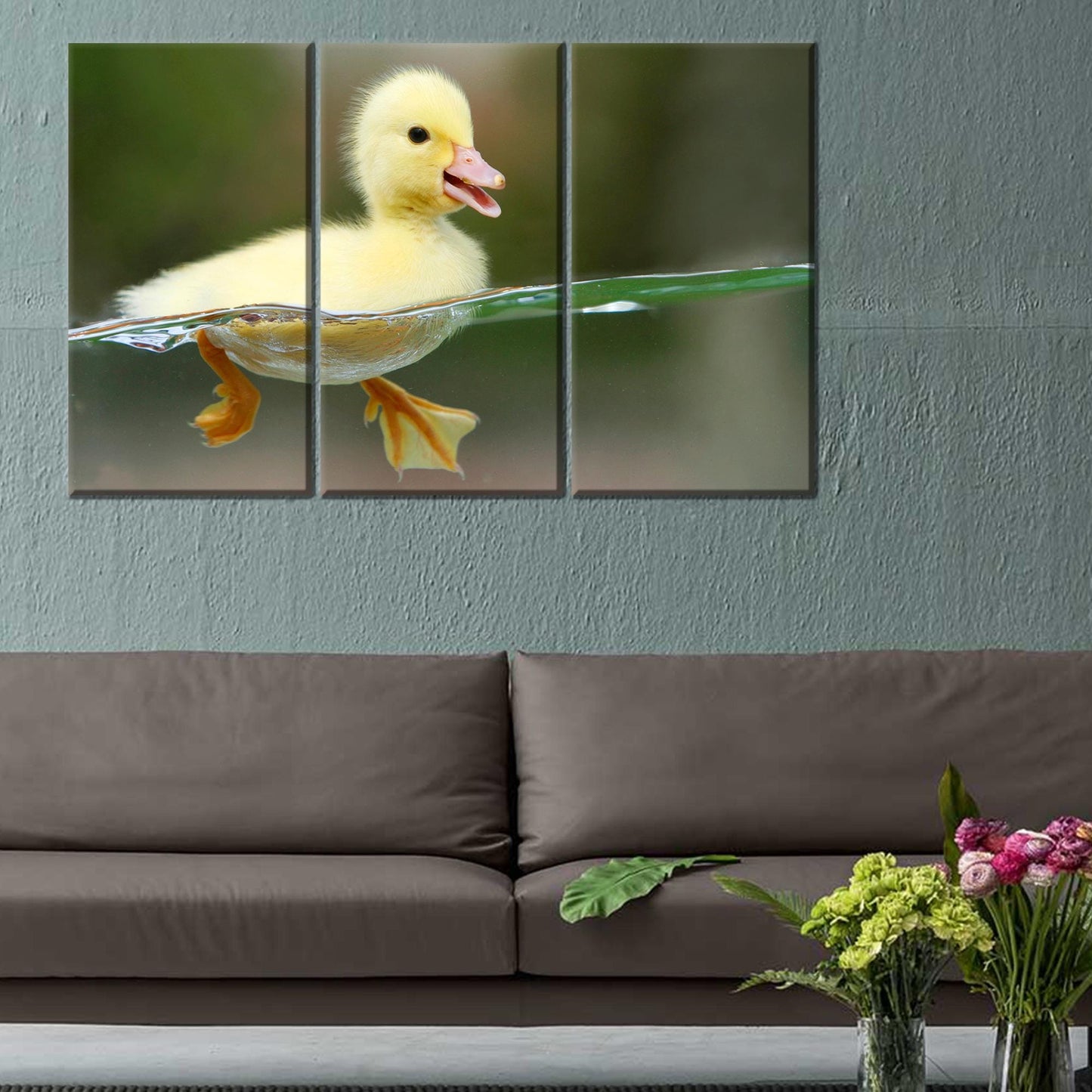 Modern Printed Canvas: Cute Baby Duck Artwork for Personalized Teacher Gift