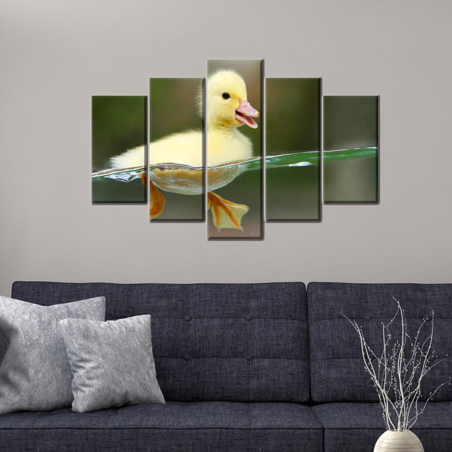 Modern Printed Canvas: Cute Baby Duck Artwork for Personalized Teacher Gift