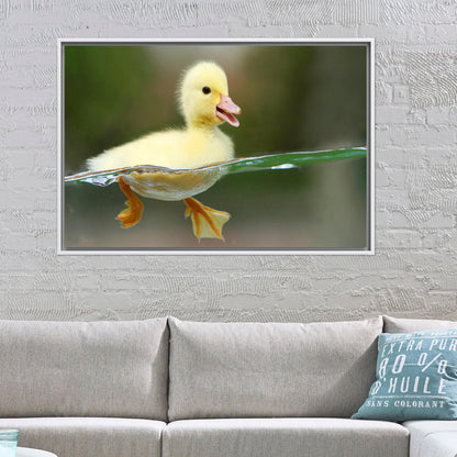 Modern Printed Canvas: Cute Baby Duck Artwork for Personalized Teacher Gift