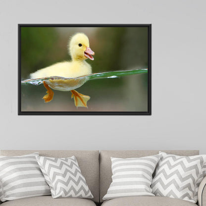 Modern Printed Canvas: Cute Baby Duck Artwork for Personalized Teacher Gift
