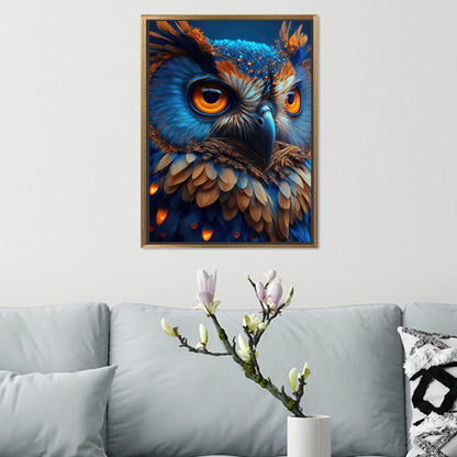 Blue Owl Floating Canvas Print