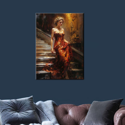 Abstract Woman Painting Canvas Print