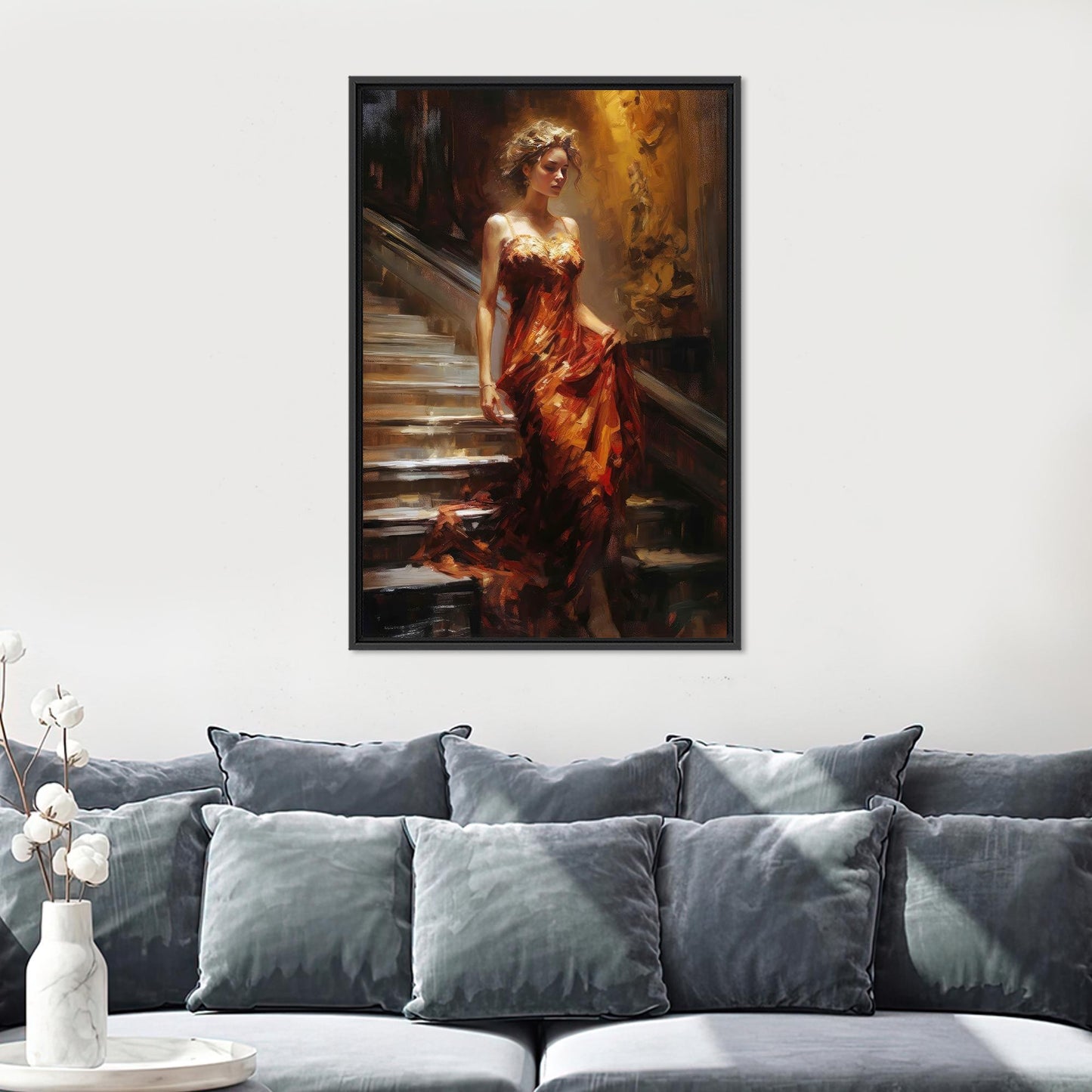 Abstract Woman Painting Canvas Print