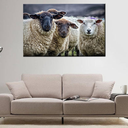 3D Sheep Art Canvas Print for Farmhouse Wall Decor - Personalized Bridesmaid Gift