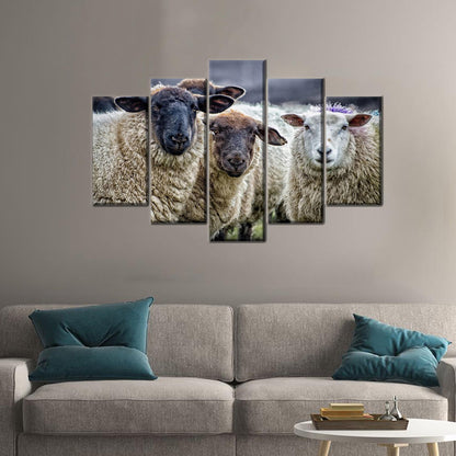3D Sheep Art Canvas Print for Farmhouse Wall Decor - Personalized Bridesmaid Gift