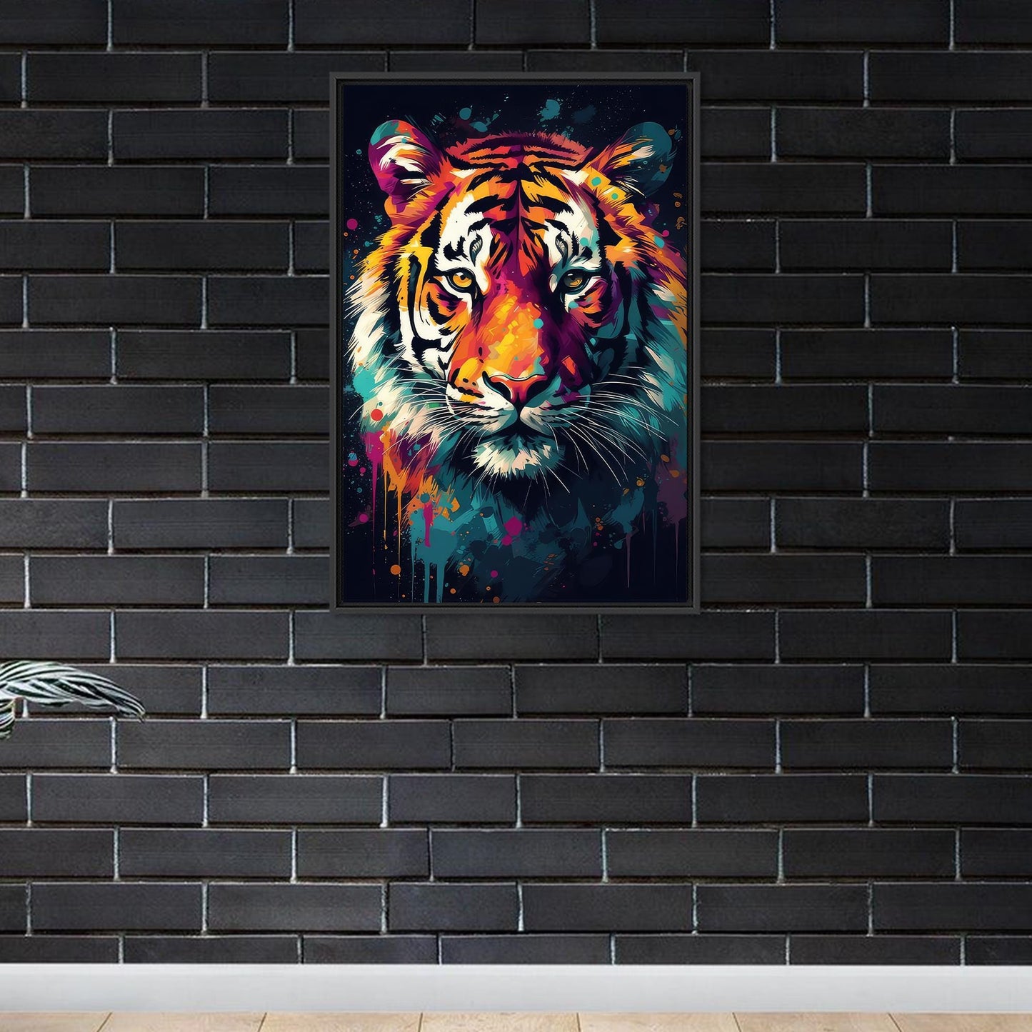 Colorful Tiger Abstract Canvas Print