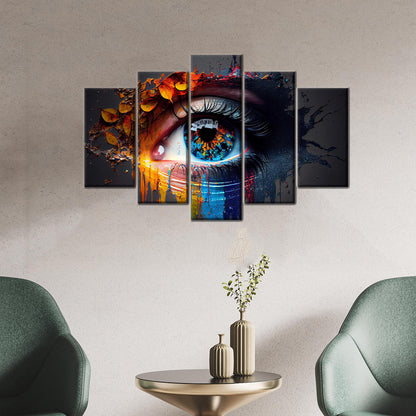 Modern Abstract Eye 3D Canvas Print, Personalized Baby Girl Gift, Eye Illustration Canvas Decor