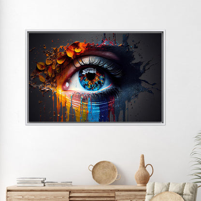 Modern Abstract Eye 3D Canvas Print, Personalized Baby Girl Gift, Eye Illustration Canvas Decor