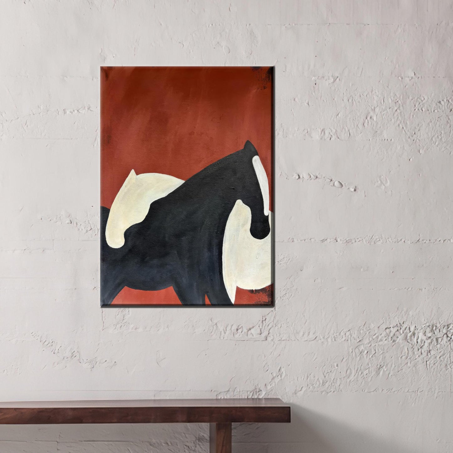 Abstract Horse Couple Canvas Print