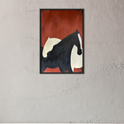 Abstract Horse Couple Canvas Print