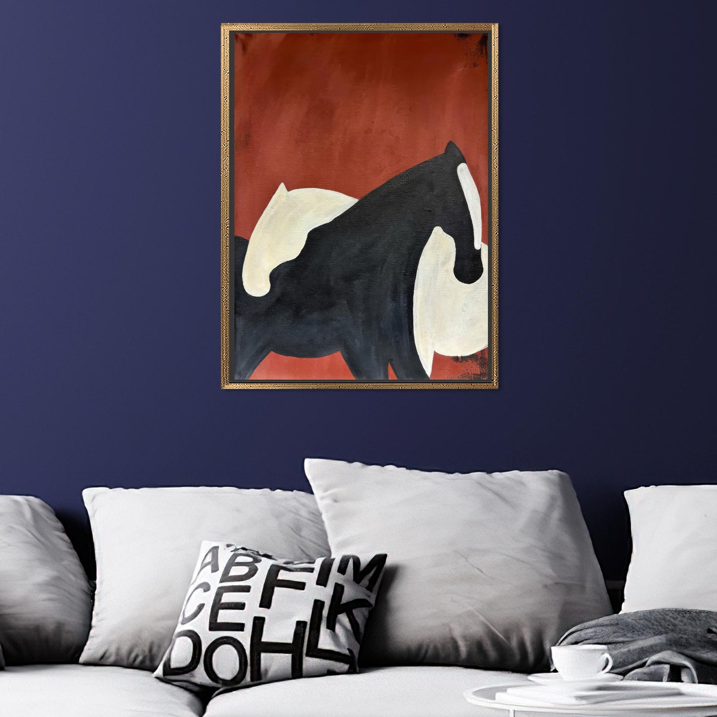 Abstract Horse Couple Canvas Print