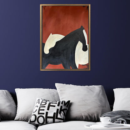 Abstract Horse Couple Canvas Print