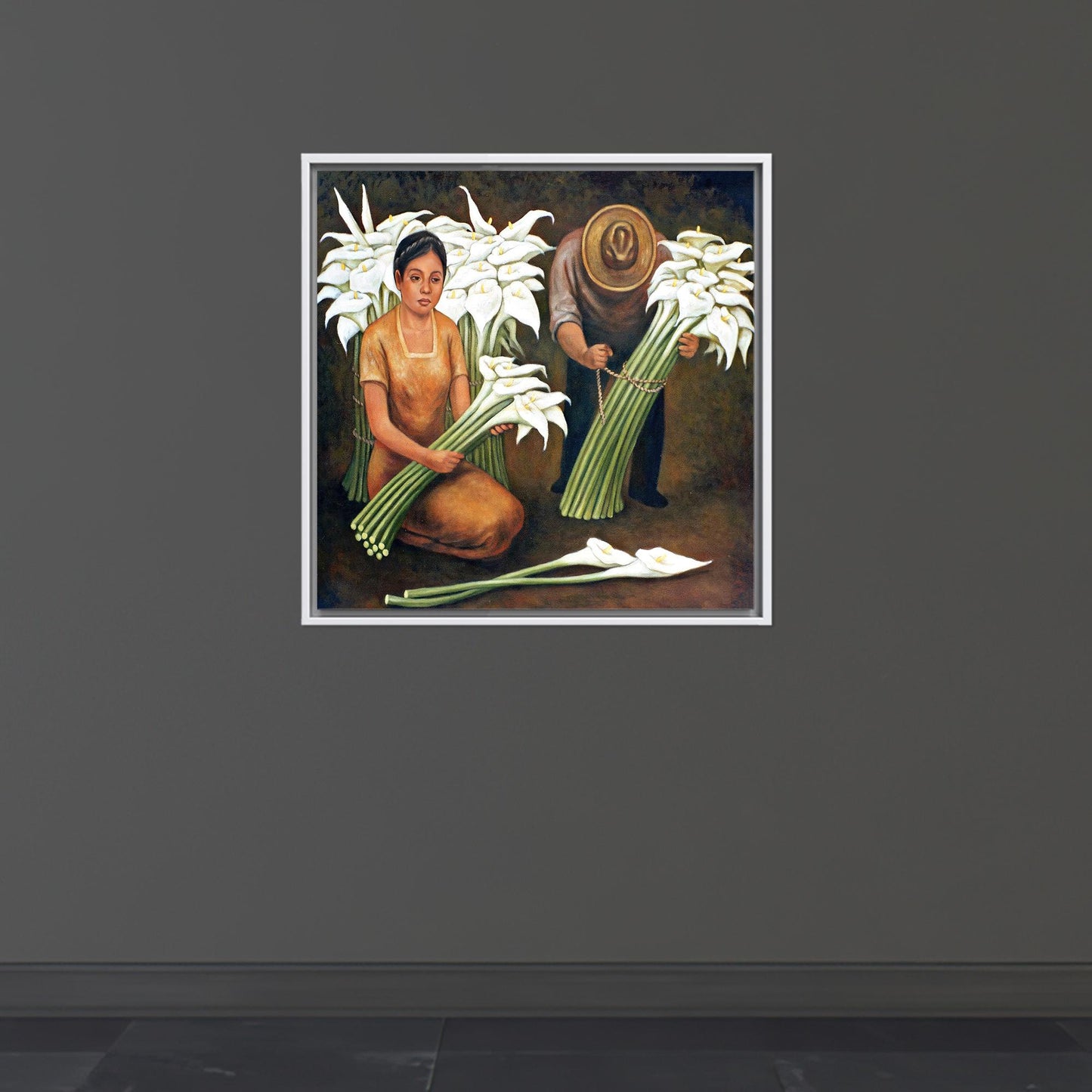 Diego Rivera Canvas Poster: Personalized Gift for Mom, 3D Flower Canvas Decor, Wall Art