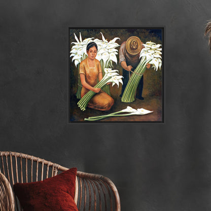 Diego Rivera Canvas Poster: Personalized Gift for Mom, 3D Flower Canvas Decor, Wall Art