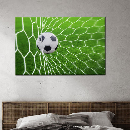 Minimalist Bedroom Soccer Boys' Rooms Canvas Print