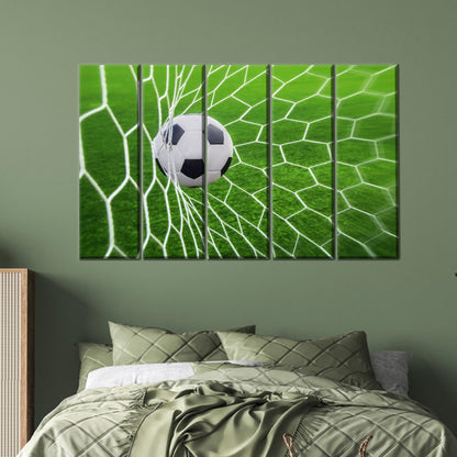 Minimalist Bedroom Soccer Boys' Rooms Canvas Print