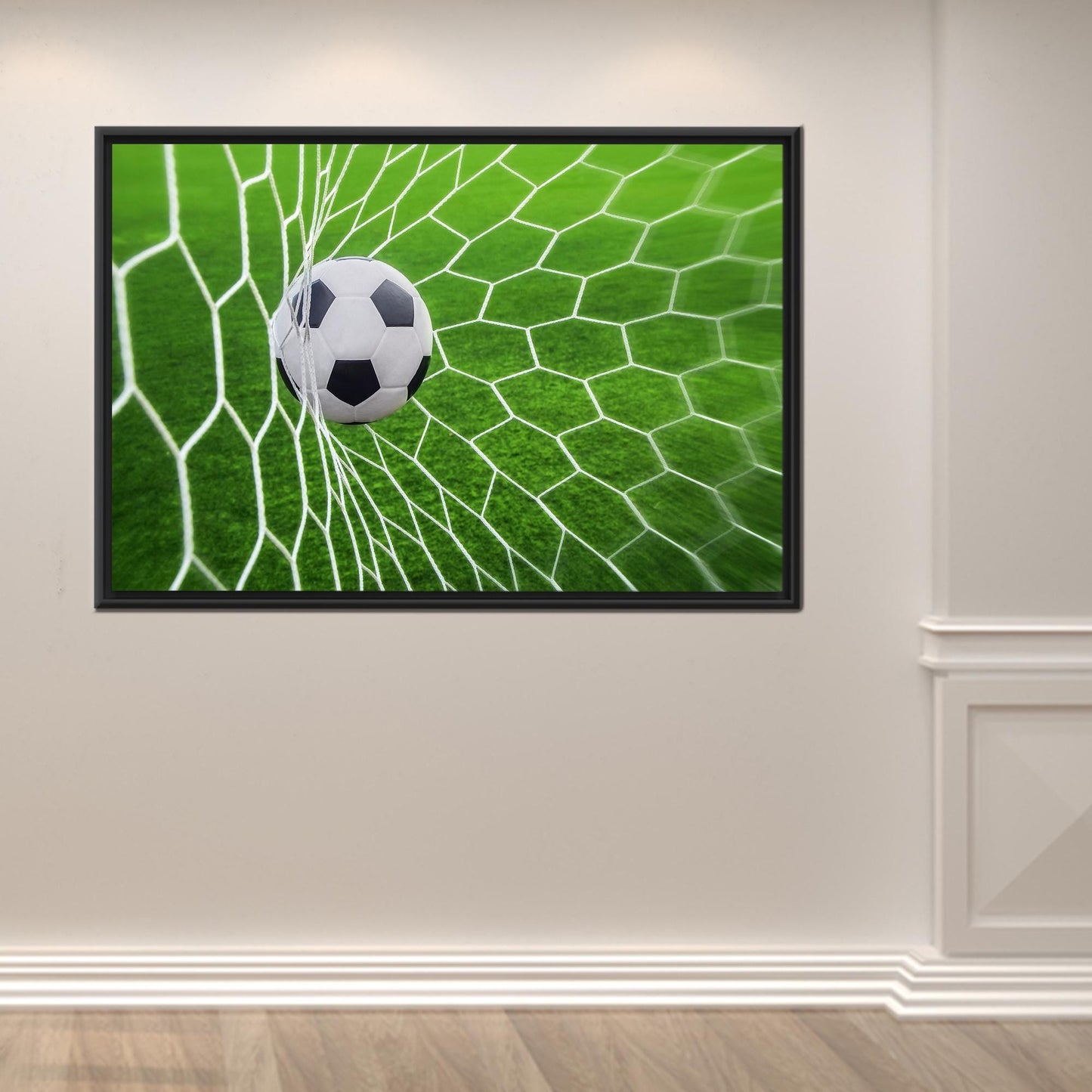 Minimalist Bedroom Soccer Boys' Rooms Canvas Print
